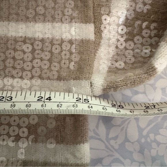 On 34th Women's Sequined Striped Mock-Neck Sweater Size XL - Picture 11 of 12